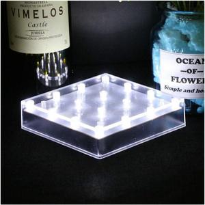 LARDUX Led Light Base - 5 inch Square Lights Display Stand for Effiel Tower Vase Crystal Glass Art LED Pedestal Base - Charging USB or Battery Powered