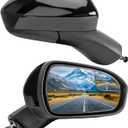 Right Passenger Side Rear View Mirror Replacement for Ford Fusion 2016 2017 2018 2019 2020 2021 2022- Rearview Mirrors with 3Pins, Electric Adjustment, black
