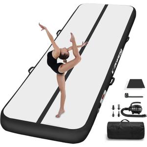 Air Mat Tumble Track, Gymnastics Mats Tumbling Track with Electric Air Pump for Home Use Cheerleading Training Kids Gym Yoga, 10ft