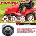 532196104 Idler Pulley Replaces 532197380 197380 196104 for Husqvarna 48" 54" Z248F, YTH2348, YTH24V48, YTH24K48, MZ54, Z254F, RZ5424, RZ5426, LGT2654, YTH24V54, Z246, RZ4623 Tractor
