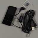 144GB MP3 Player - Music Player with Bluetooth 5.2 HiFi Sound Shuffle Single Loop FM Radio Built-in HD Speaker Voice Recorder Mini Design Ideal for Sport Earphones Included-Black-A5