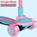 Kick Scooter for Kids Ages 3-12, 5 Adjustable Height Foldable Scooter with 3 LED Light Wheels, Outdoor Activities for Toddlers Boys Girls, Max Load up to 165 lbs