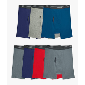 Fruit of the Loom Men's Coolzone Boxer Briefs, Moisture Wicking & Breathable, Assorted Color Multipacks, S