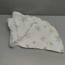 Sattiyrch Sequin Christmas Tree Skirt with Golden Snowflakes,Faux Fur White Soft Christmas Decorations for 4FT 5FT Xmas TreeGolden Sonwflakes,30in