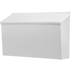 KYODOLED Wall-Mount Mailbox,Large Capacity Mail Box,Galvanized Steel Rust-Proof Metal Post Box,Mailboxes for Outside,15.7"x9.9"x4.9" White