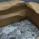 Area Rug 9x12 Living Room: Large Washable Rug with Anti-Slip Backing Non-Shedding Stain-Resistant Soft Abstract Carpet for Bedroom Dining Room Nursery Home Office (Gray/Multi)