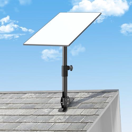 DENFIX TS06 Heavy Duty Pivot Roof Mount Fit for Starlink Gen 3/V4, Adjustable Pole Mount with Gen 3 Pipe Adapter, Mounting Kit Compatible with Starlink REV4 Internet Kit Satellite