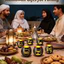 SupBri Islamic Ramadan Table Decor, Glass Muslim PrayerTealight Candle Holders,Eid Decorations for Home,Party,Centerpiece,Islamic Gifts