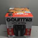 Gourmia Air Fryer - 4 Qt Capacity, FryForce360º, Digital Display with 8 Presets, Roast, Bake, Broil, Dehydrate, Dishwasher Safe Accessories, Compact, Black, 4 Quart