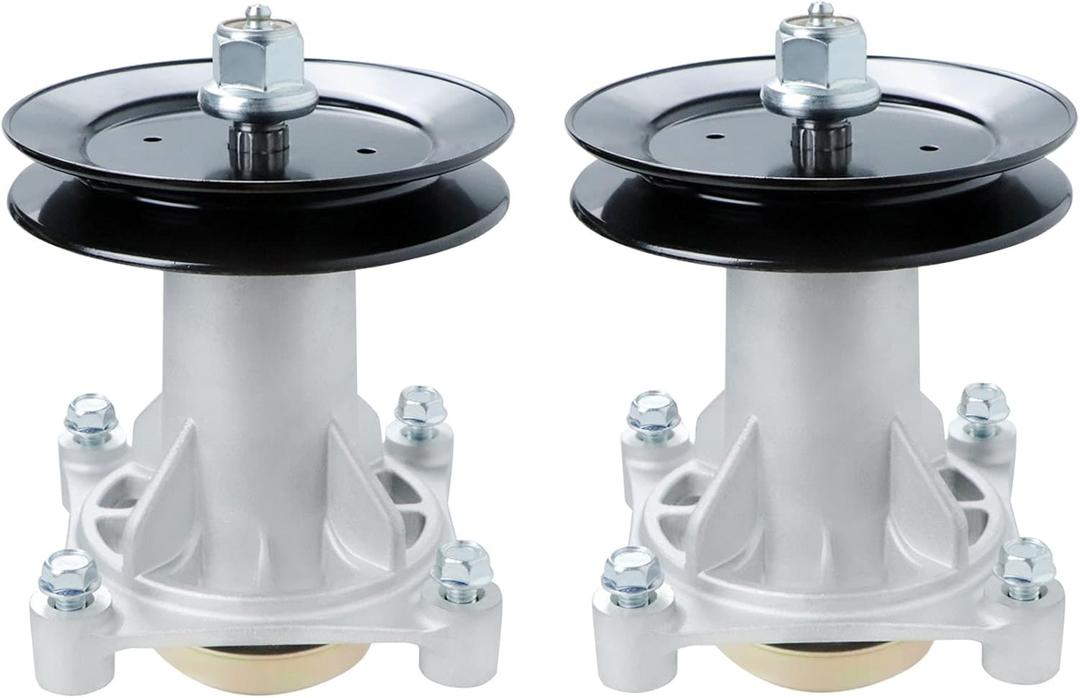 2 Pack 187292 Deck Spindle Assembly Replaces 532192870 532187292 with Pulley 195945 Fits for AYP 42", 46", 48" and 54" Decks YTH22V46 YTH18K46