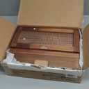 Ciilee Baby Bread Box for Kitchen Countertop Wooden Double Layer Storage Container Bread Bin Large Capacity Vintage Bread Keeper Farmhouse Breadbox Pantry Organizer Versatile Food Cabinet(Brown)