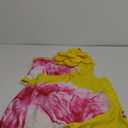 Women One-Piece Swimsuit with Cover up Wrap Skirt Sarong Bathing Suit Beach Outfit Summer (X-Large, Yellow 3d Flower Y316)
