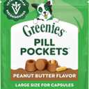 Greenies Pill Pockets for Dogs Large Size, Dog Treat Pouch for Capsule Medication, Peanut Butter Flavor, 15.8 oz. Pouch (EXP 06/26/27)