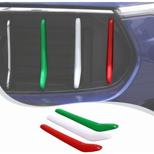 LLKUANG Front Grill Decoration Strips Trim Compatible with Maserati Levante 2016 2017 2018 2019 2020 2021 Car Grille Insert Trims 3PCS