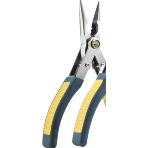 Blue handled reversible pliers, needle nose and standard