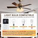 Updated Ceiling Fan Remote Control Kit, AC Motor 3-Speed Becomes 6-Speed, Dimmer, Light On/Off, Display Remote,Timer, Universal Ceiling Fan with Lights Control for 110V AC Fan, Not for Hugger/DC F an