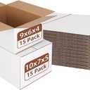 Hoikwo 30 Packs White Assorted Sizes Shipping Boxes of 10x7x5, 9x6x4
