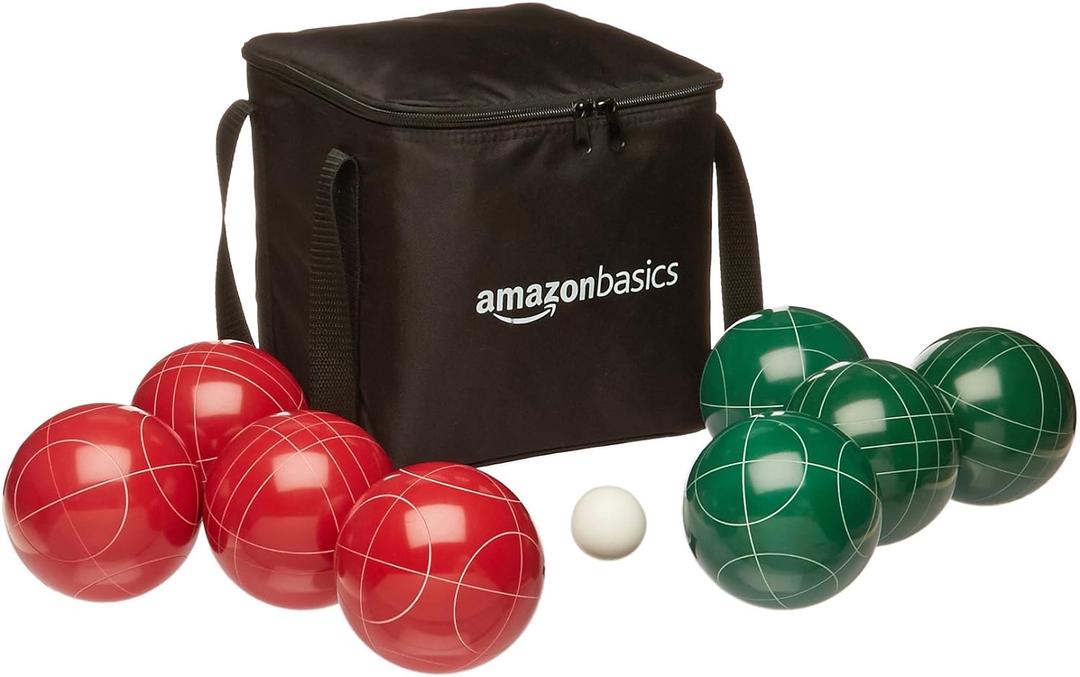 Amazon Basics 100mm Bocce Ball Set