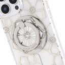 Case-Mate Magnetic Phone Grip & Ring Stand - Collapsible and Removable MagSafe Accessories for iPhone 17 Pro Max /16 Pro Max/15 Pro Max/14 Pro Max/13/12/Pixel 10 Pro Fold- Floral Gems