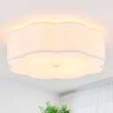 21.7" Large White Semi Flush Mount Ceiling Light, 4-Light Fixture, 21.7in