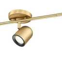 FEMILA 44" Adjustable LED Track Light - 4000K Gold Ceiling Track Lighting Fixture, Rotatable | Modern Kitchen Track Lights | Versatile LED Track Lighting Kit, 4FS78TL-5 BG (Bluebell, Brass Gold)