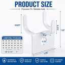 Tandefio Pegboard Hooks Metal Prong Hook Peg Board for Hanging Hangers for Picture Jewelry Wall Display Tool(White,50 Pcs)