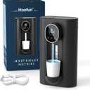 Hoofun Automatic Mouthwash Dispenser for Bathroom,18.26Oz Wall Mounted with Magnetic Cups, 3 Dispensing Level, Smart Mouthwash Dispenser for Kids Adult, Bathroom Accessories Black