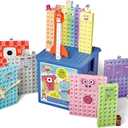 hand2mind Numberblocks Heroes with Zeroes MathLink Cubes Activity Set, Preschool Learning Activities, Math Manipulatives Kindergarten, Counting Blocks, Number Linking Cubes, Kids Educational Toys