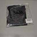 Vrtige Women's Nightgown V Neck Sexy Nightdress Sleeveless Sleepshirt Lace Hem Sleepwear (Black, XS)