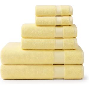 Tommy Bahama - Bath Towels, Soft & Absorbent 100% Cotton Terry Towel Set, 6 Piece Set w/Bath, Hand & Washcloths Towels (Pineapple Bay Yellow)