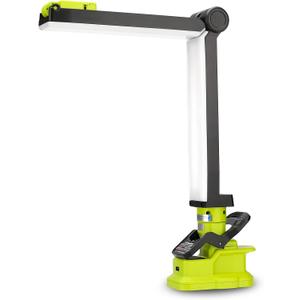 YEX-BUR 30W 2400LM LED Work Light for Ryobi 18V Battery, Clip on Light Folding Light Outdoor Floodlight with USB Charging Port, Hooks Large Torch for Car Repairing,Emergency