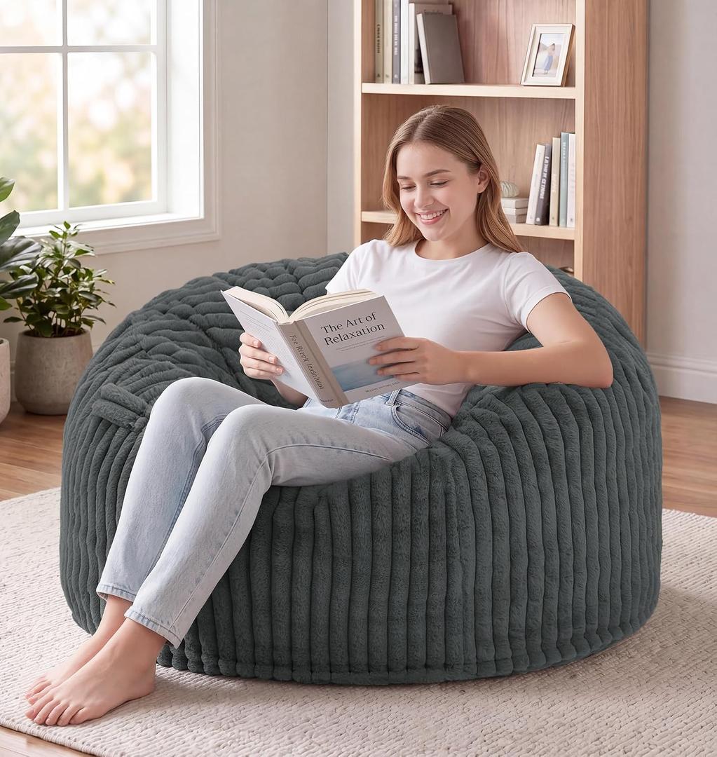 Bean Bag Chair 3FT Adult Giant Beanbag with Filling Memory Foam Living Room, Medium