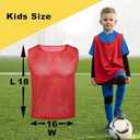 ATHLOVA Kids Scrimmage Vests - Lightweight, Breathable, Quick Dry, 6 Red + 6 Blue