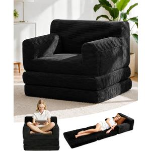 Boneless Couch Sofa Bed, Convertible Sleeper Chair 84"x35" No Assembly
