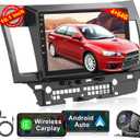 4+64 Android 12 Car Stereo for Mitsubishi Lancer 2008-2017,10.1 Inch Touchscreen Radio with Wireless Carplay&Android Auto,Support GPS Navigation/WiFi/Bluetooth/Steering Wheel Control/Backup Camera/DSP