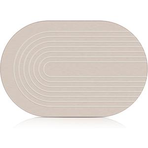 Elfcool Stone Bath Mat Diatomaceous Earth Shower Mat Non Slip Quick Dry Bath Stone Mat Super Absorbent Bathroom Floor Mat for Bathroom Kitchen Counter (Off White)