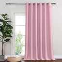 NICETOWN Blackout Room Divider Curtains for Sliding Glass Doors 102 Inches Long 1 Panel, Extra Wide Curtains for Doorway Patio Bedroom Living Room (Rouge Pink, 80Wx102L, 1 Panel)