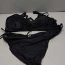 Daci Women's Plus Size Triangle Bikini Set, Sexy Tie Front Two-Piece Swimsuit, Size 16 W
