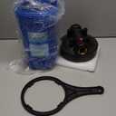 Geekpure 10-Inch Whole House Big Water Filter Housing-Fit for 4.5"x10"Filters -Blue-1 Inch Brass Port (1)