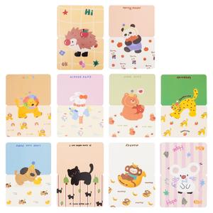 CSH 30 Pcs Cute Cartoon Animal Greeting Cards Bulk in 10 Unique Designs & 3 Pcs Each Type, Comes with 30 Colorful Envelopes, Blank Cards Assortment (3.85x5.35 Inch), Perfect for Kids Party, Friendship, Graduation, Think of You, Baby Shower & Bridal Shower