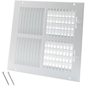 14 x 12 Inch [Duct Opening] Air Vent Covers for Wall or Ceiling - High Airflow 2 Way Steel Ventilation - Adjustable Wall/Ceiling Register,  [Overall Dimensions]