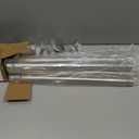 2 Pack Curtain Rods for Windows 32-60 Inch, 1 Inch Adjustable Nickel Curtain Rod Set with Brackets, Easy Install