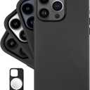 LONLI Classic - (for iPhone 15 Pro Max) - European Nappa Leather Phone Case - Smoothen and Soften Over Time - Compatible with Magsafe - Black