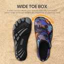 SEEKWAY Barefoot Water Shoes for Kids - Wide Toe Box and Quick-Dry Sand Shoes Toddler for Hiking Swim Beach Pool Kayak Sport Accessories, Camping Essentials Non-Slip for Boys Girls Sizes (10 Little Kid, 2c-107 Black Shark)