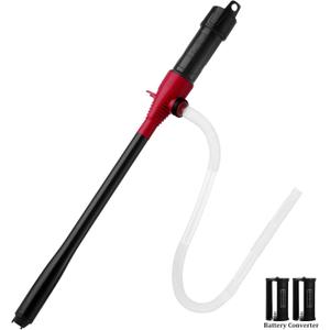 BOYISEN Battery Operated Liquid Transfer Pump, Electric Fuel Transfer Pump for Gas Cans & Barrels, 2.2 GPM Fast Flow, Flexible Hose, for Gasoline Diesel Kerosene Oil & Water