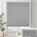 MYshade No-Drill Cordless Horizontal Mini Blinds – 46" W x 48" H Tool-Free Inside Mount Window Blinds with 1" Vinyl Slats, Light Filtering & Privacy, Child & Pet Safe, Gray