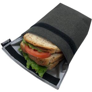Insulated Reusable Eco Snack bag, Sandwich bag, Food Pouch, Insulated Lunch Bag, Insulin Cooling Case, golf pouch, Work, Picnics, Travel, Men, Woman (Dark Grey)