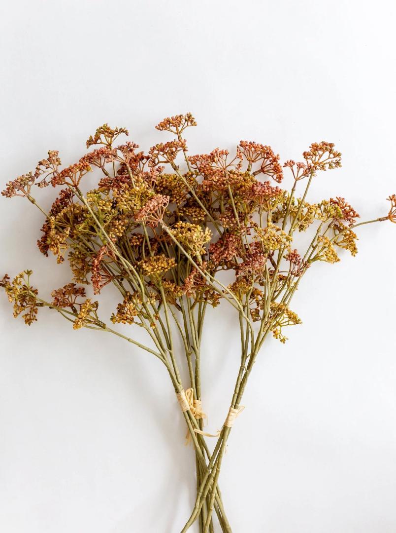 Artificial Fake Flowers Plants  Meadow Sedge Sunset Stem Flower Arrangements Wedding Bouquets Decorations Plastic Floral Table Centerpieces for Home Kitchen Garden Party Decor Approx 