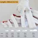 Hungbak 240"L x 0.9"W Peel and Stick Chair Rail Panel Molding, Pre-Primed Trim for Home Decoration & Wall Protection