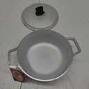 IMUSA Caldero Stock Pot with Aluminium Lid 2QT, Cast Aluminum, Perfect for Serving Small Groups, Riveted Handles, Made in Colombia, Silver